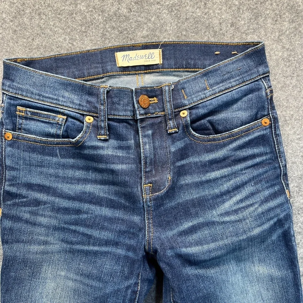 Madewell‎ Jeans Women's 26 Skinny Skinny Dark Blue Stretch Mid Rise Denim Pants